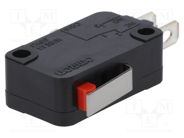 Microswitch SNAP ACTION; with lever; SPDT; 5A/250VAC; ON-(ON)