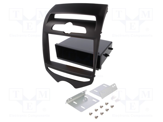 Radio mounting frame; Hyundai; 2 DIN; matt black