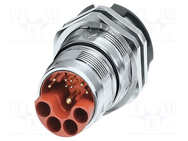 Connector: M23; socket; PIN: 13; crimped; straight; IP67; 8A; 50V