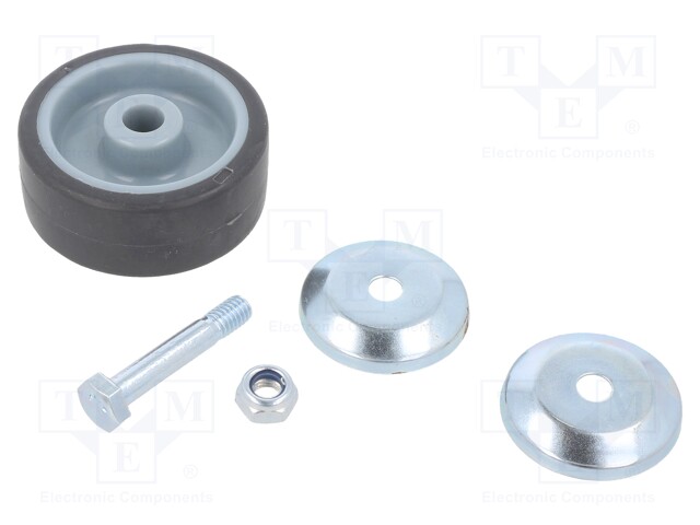 Transport wheel; Ø: 50mm; W: 20mm; 40kg; Mat: rubber