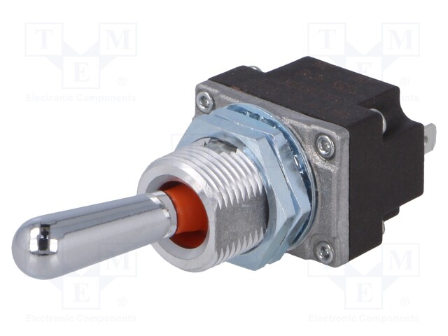 Switch: toggle; Pos: 2; SPDT; ON-ON; 5A/28VDC; Leads: for soldering