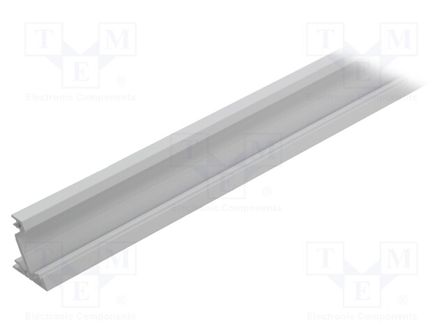 Profiles for LED modules; angular; white; L: 1m; aluminium; 30/60°