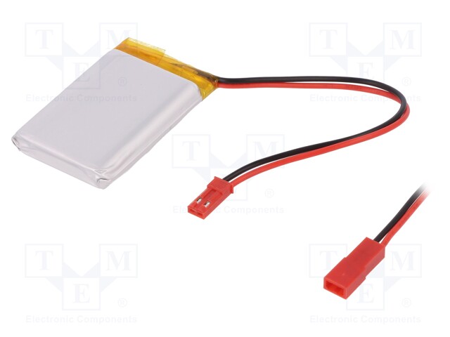 Re-battery: Li-Po; 3.7V; 1500mAh; Leads: cables; 8x34x50mm