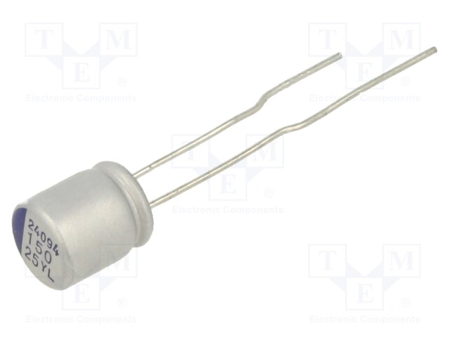 Capacitor: hybrid; THT; Pitch: 2.5mm; -55÷125°C; ±20%; 150uF; 25VDC