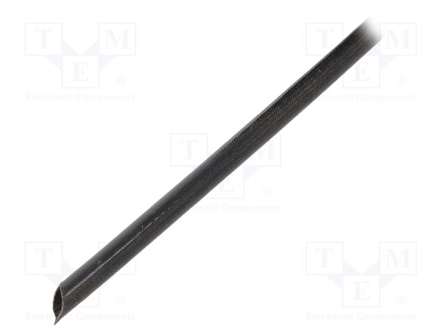 Insulating tube; black; -20÷155°C; Øint: 4.5mm; L: 100m