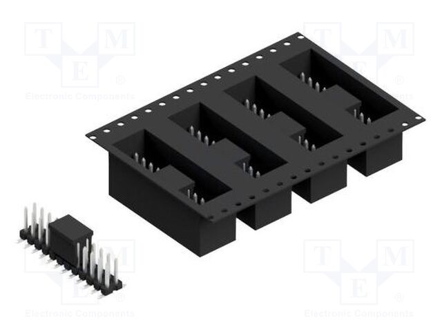 Connector: pin strips; pin header; male; PIN: 24; 2.54mm; SMT; 2x12