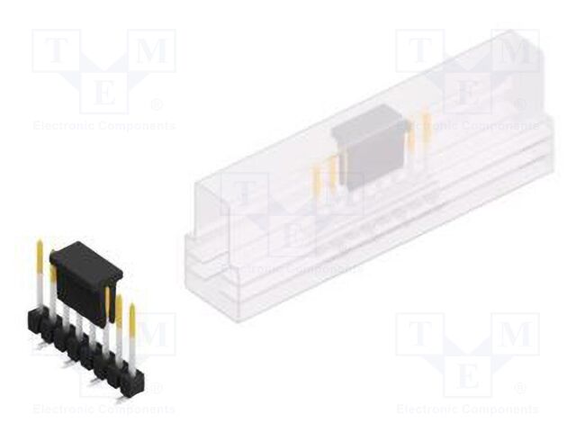 Connector: pin strips; pin header; male; PIN: 8; 2.54mm; SMT; 1x8