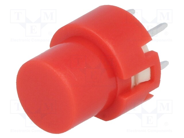 Switch: keypad; Pos: 2; SPST-NO; 0.01A/32VDC; red; Mounting: THT