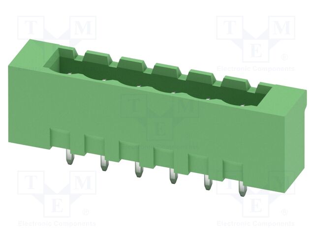 PCB headers, nominal cross section: 2.5 mm2, color: green, n