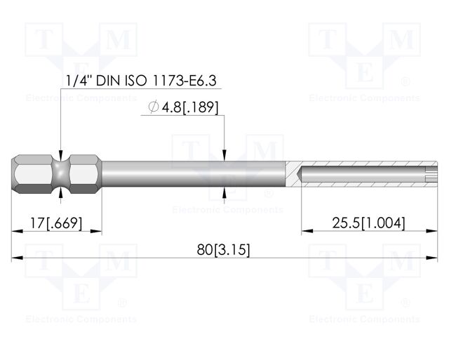 Tool: mounting tool; 3mm; BIT-GKS
