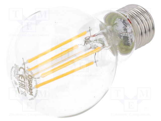 LED lamp; warm white; E27; 230VAC; 806lm; 7W; 2700K; CRImin: 80