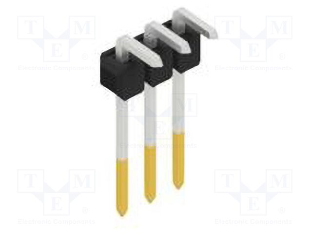 Connector: pin strips; pin header; male; PIN: 3; 2.54mm; THT; 1x3