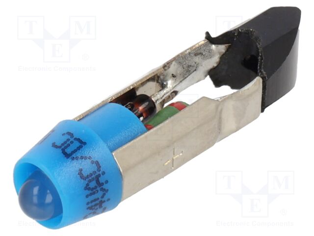 Indicator: LED; T5,5K; blue; plastic; 24VAC; 24VDC; -20÷60°C; 3mm
