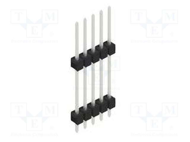 Connector: pin strips; pin header; male; PIN: 5; 2.54mm; THT; 1x5