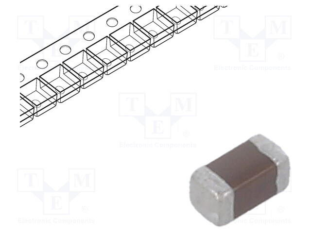 Capacitor: ceramic; 1uF; 16VDC; X7R; ±10%; SMD; 0603