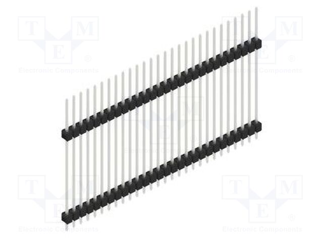 Connector: pin strips; pin header; male; PIN: 28; 2.54mm; THT; 1x28
