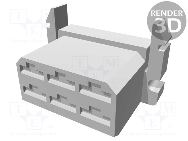 Terminals cover; female; PIN: 6