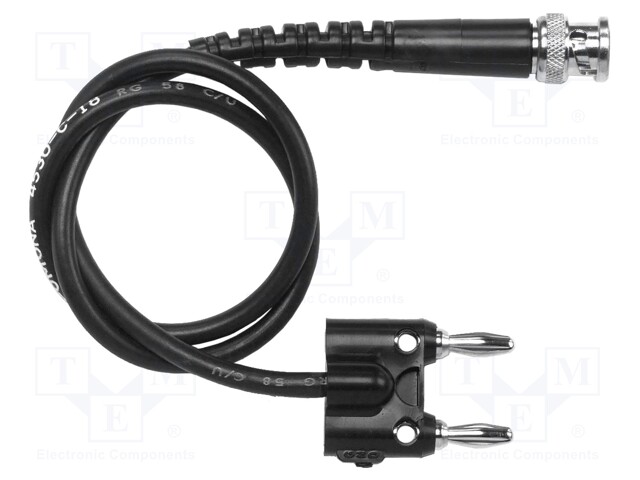 Test lead; 60VDC; 30VAC; 5,33mm double banana plug-BNC plug