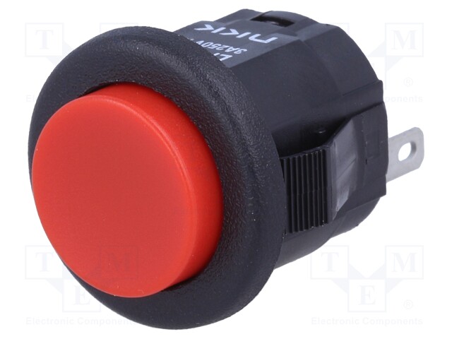 Switch: push-button; Pos: 2; SPDT; 3A/250VAC; 3A/30VDC; ON-(ON)