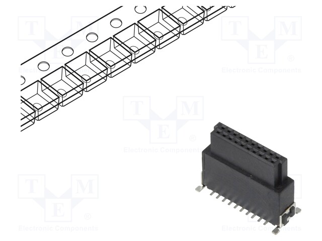Connector: PCB to PCB; female; PIN: 20; 1.27mm; -55÷125°C; UL94V-0