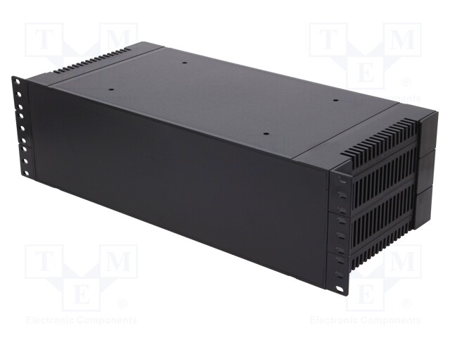 Enclosure: 19" standard; 3U; black; Enclos.mat: ABS; Y: 203mm