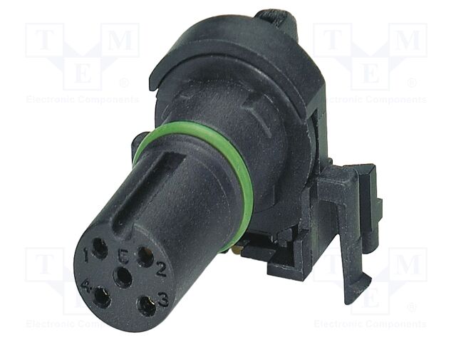 Connector: M12; contact insert; PIN: 4; 250V; angled; IP67; THT; 4A