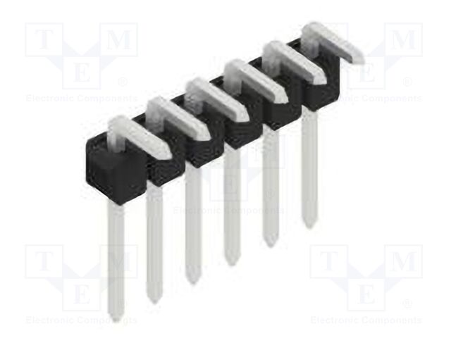 Connector: pin strips; pin header; male; PIN: 6; 2.54mm; THT; 1x6