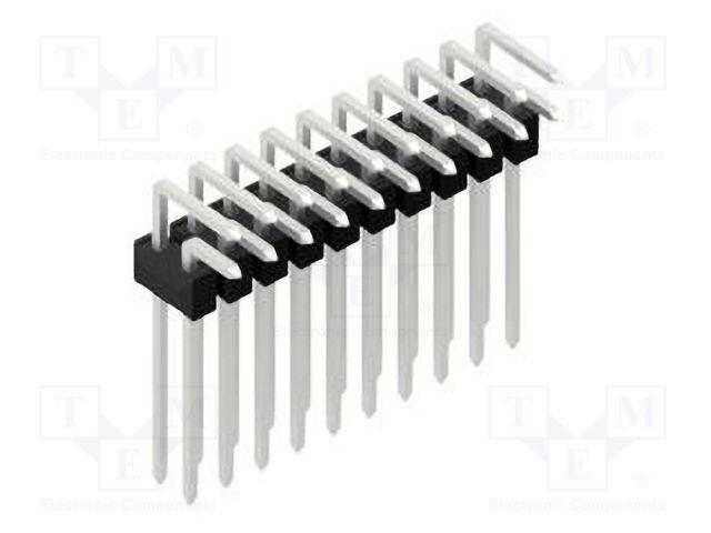 Connector: pin strips; pin header; male; PIN: 20; 2.54mm; THT; 2x10