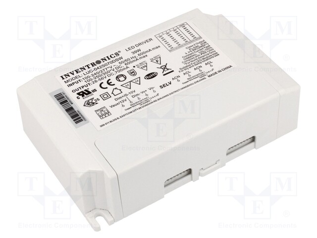Power supply: switched-mode; LED; 42W; 28÷56V; 700mA; 90÷305VAC