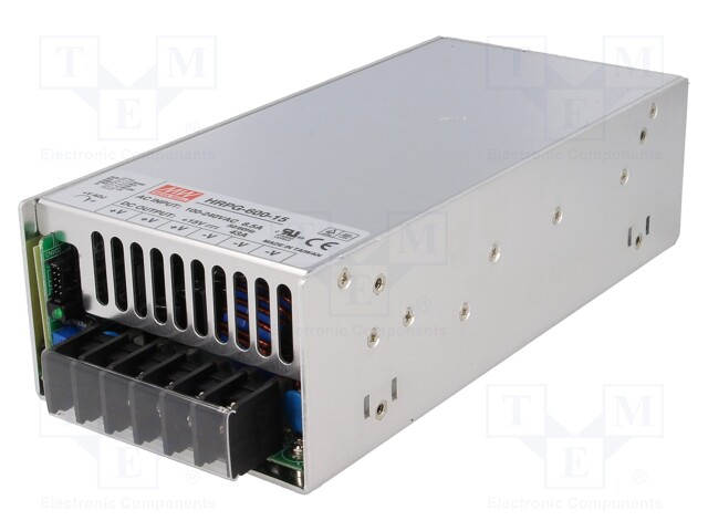 Power supply: switched-mode; modular; 645W; 15VDC; 218x105x63.5mm