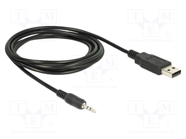 Cable; stereo,USB 2.0; Jack 2.5mm 3pin plug,USB A plug; 1.8m