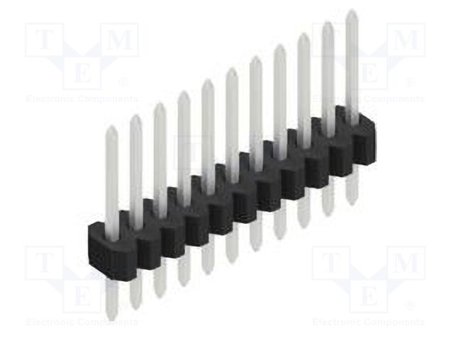 Connector: pin strips; pin header; male; PIN: 11; 1.27mm; THT; 1x11