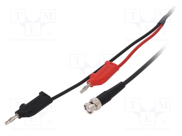 Test lead; PVC; 2m; red and black; Plating: nickel plated