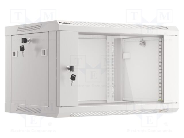 Enclosure: rack cabinet; Standard: 19"; 6U; grey; Z: 450mm; X: 600mm