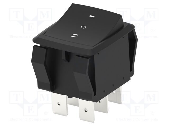 ROCKER; DPDT; Pos: 2; ON-ON; 10A/250VAC; none; 27.6x25.4mm