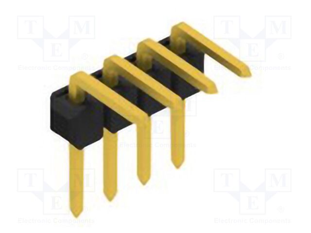 Connector: pin strips; pin header; male; PIN: 4; 2.54mm; THT; 1x4