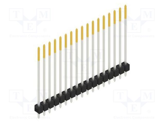 Connector: pin strips; pin header; male; PIN: 17; 2.54mm; THT; 1x17