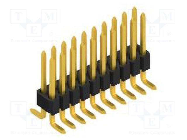 Connector: pin strips; pin header; male; PIN: 20; 1.27mm; SMT; 2x10