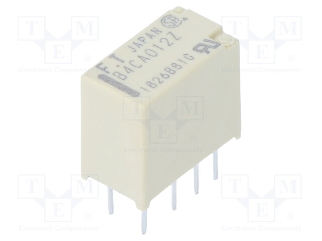 Relay: electromagnetic; DPDT; Ucoil: 12VDC; 0.3A/125VAC; 1A/30VDC