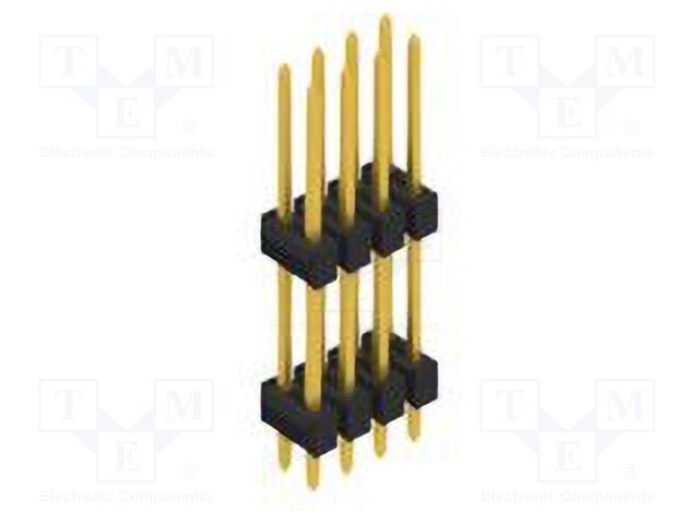 Connector: pin strips; pin header; male; PIN: 8; 2.54mm; THT; 2x4