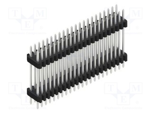 Connector: pin strips; pin header; male; PIN: 44; 1.27mm; THT; 2x22