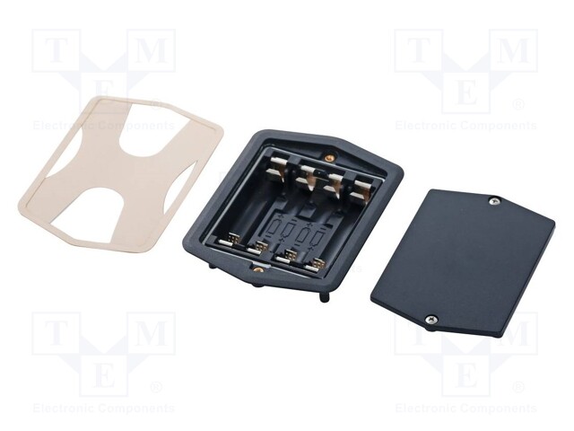 Holder; AA,R6; Batt.no: 4; black; IP65