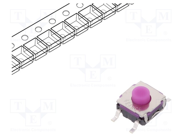 Microswitch TACT; SPST-NO; Pos: 2; 0.05A/32VDC; SMT; none; 2.3N