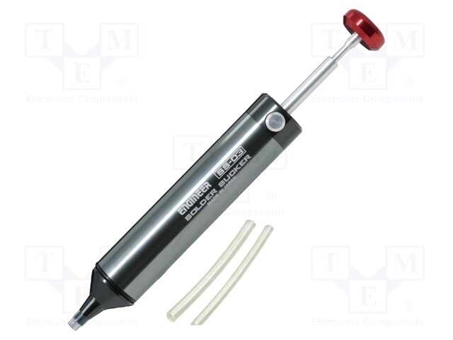 Desoldering pump; silicone; L: 153mm; aluminium