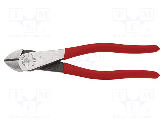 Pliers; side,cutting; handles with plastic grips; 204mm