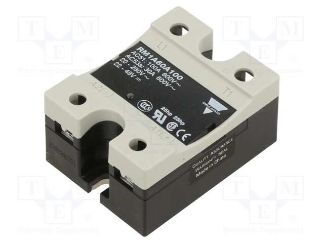 Relay: solid state; Ucntrl: 22÷48VDC; Ucntrl: 20÷280VAC; 100A; IP20