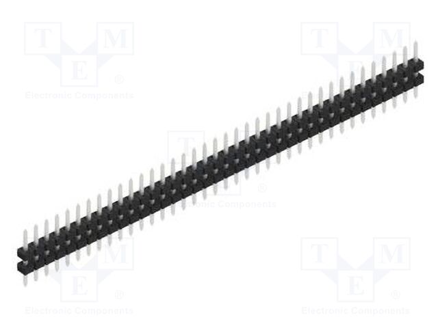 Connector: pin strips; pin header; male; PIN: 38; 2mm; THT; 1x38