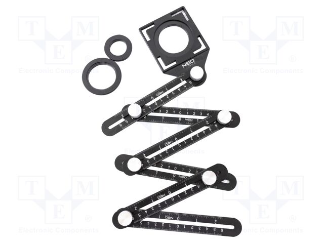 Ruler; 6-arms,angular