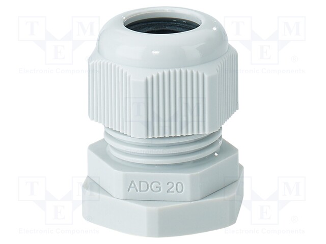 Cable gland; M20; 1.5; IP66; polyamide; light grey