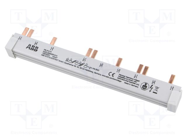 Busbar; 10mm2; Poles: 3; 690VAC; 690VDC; Inom: 63A; No.of mod: 3